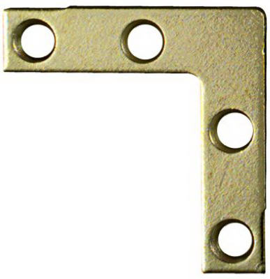 4pk 1-1/2 Brass Flat Corner Iron