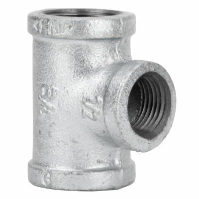 3/4" x 1/2" Galvanized Reduer Tee