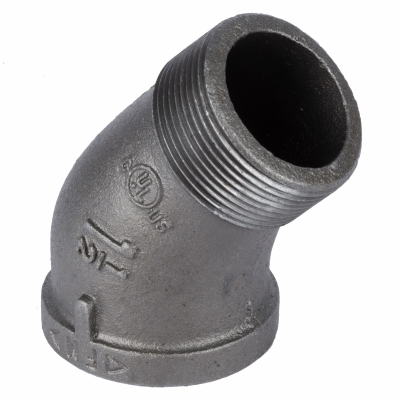 1-1/2" Black 45* Street Elbow