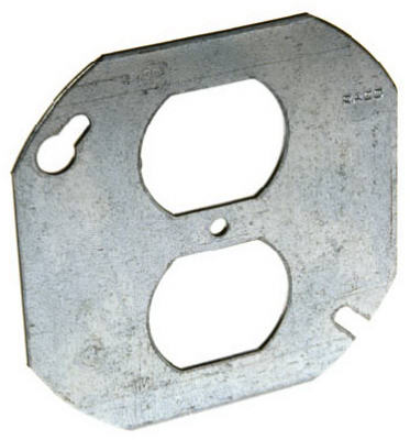 4" Octagon Steel Outlet Cover