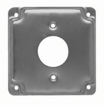 4" Squ Steel Single Outlet Cover