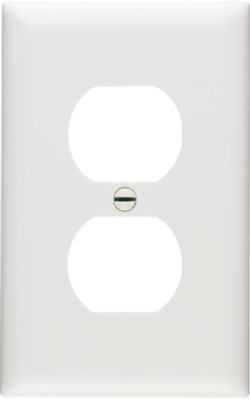 White 1 Gang Outlet Wallplate
