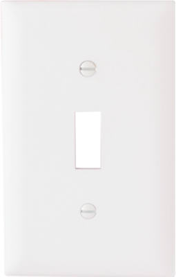 WHT 1G 1TOG Wall Plate +3/16"