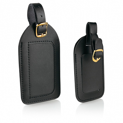 2PK BLK Luggage Tag