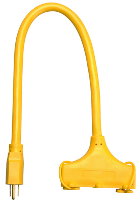 2' 12/3 Yellow Extension Cord