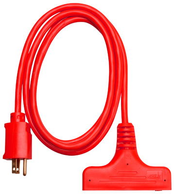 6' 14/3 Red Extension Cord