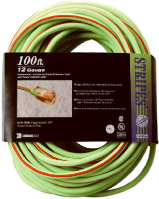 02549   EXT Cord 12/3 GRN 100'