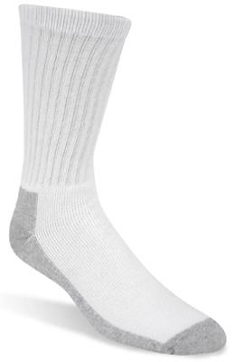 3PK LG WHT Crew Sock