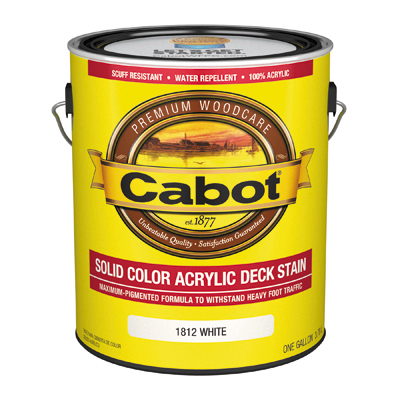 Gal Wht Solid Deck Stain Cabot