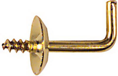 2pk 1-1/4" Brass Shoulder Hook