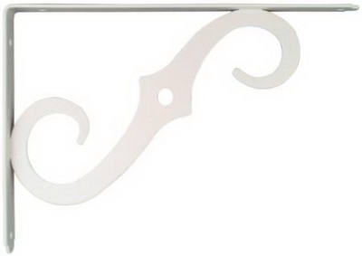 10x7 White Scroll Shelf Bracket