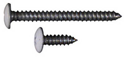 8pk White Shelf Bracket Screw