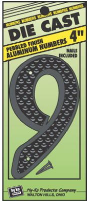 4" BLK ALU NUMBER 9