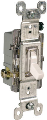 15A White Lighted SP Switch