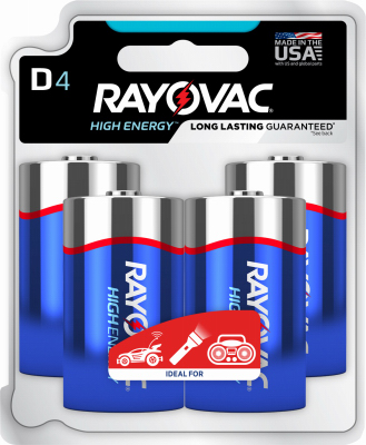 Rayovac 4PK D Alkaline Battery