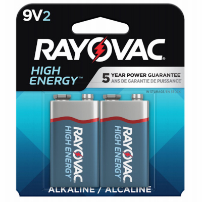 Rayovac 2PK 9V Alkaline Battery