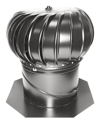14"BLK ALU Turbine Vent