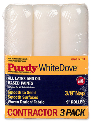 3pk 3/8" White Dove Purdy Covers