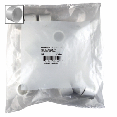 1/2" PVC Cap Slip 10 Pack