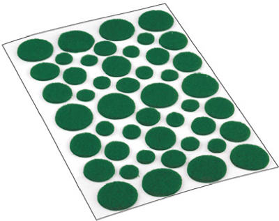 46CT GRN RND Felt Pad