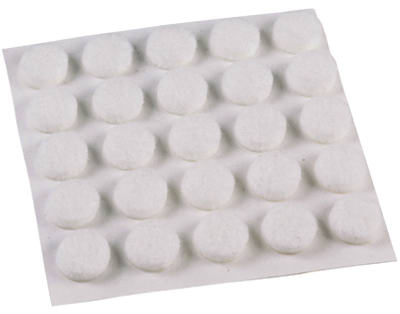 75PK 3/8" WHT RND Pad