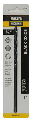 1/4x6" Black Oxide Drill Bit