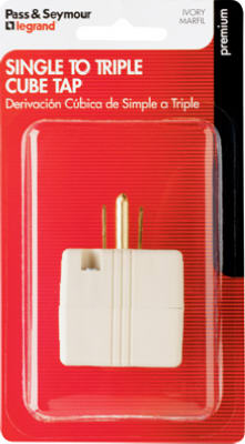 Ivory Grounded Cube Adapter