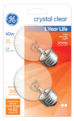 GE2PK40W CLR Globe Lamp