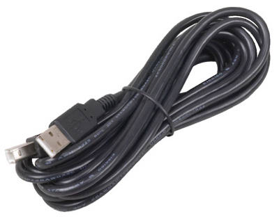 6' Black USB AB Printer Cable
