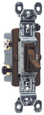 15A Brown 3 Way Grounded Switch