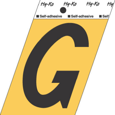 3-1/2" Adhesive Alum Letter G
