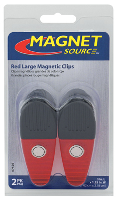 2PK LG Red Magnetic Clips