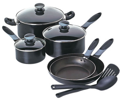 10PC  BLK Cookware Set