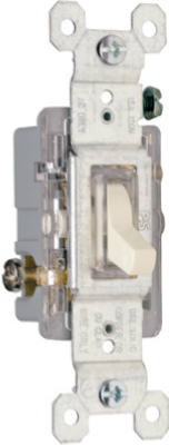 15A Almond Lighted SP Switch