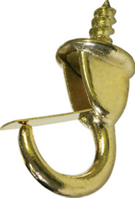 3PK 1-1/4" Brass Safety Cup Hook