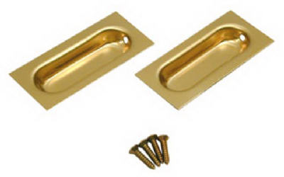 2PK 1-3/8" Brass Door Pull