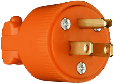 15A Orange 3 Wire Plug