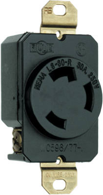 30A 250V BLK Receptacle