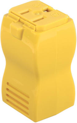 15A 125V Yellow Straight Plug