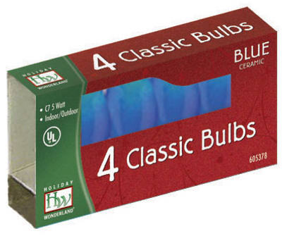 HW 4PK C7 BLU Cera Bulb