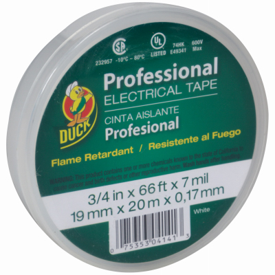 66'-3/4" WHITE ELECTRICAL TAPE