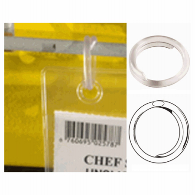 100PK CLR Spiral Ring