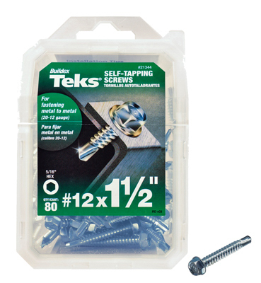 80PK#12x1-1/2 Hex Screw