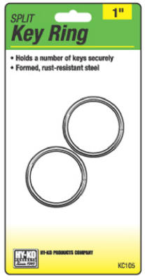 2pk 1" Steel Split Key Ring