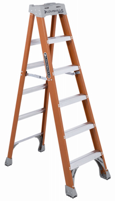 6 Fiberglass, Type 1A Step Ladder