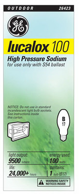 GE 100W High Press Sodium Lamp