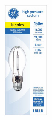 GE 150w Clear HP Sodium Bulb