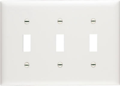 WHT 3G 3TOG Wall Plate