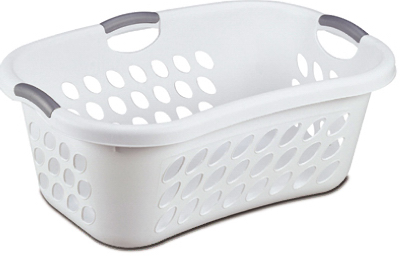 White Laundry Basket