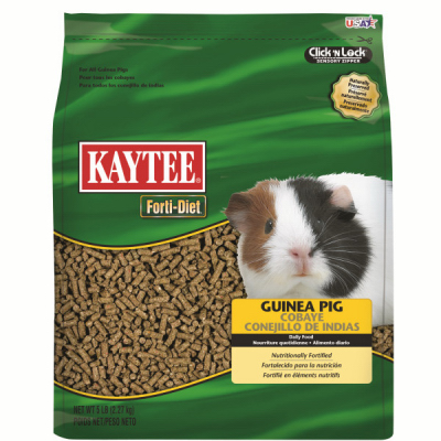 Kaytee Forti-Diet 100037174 Guinea Pig Food, Pellet, 5 lb Bag